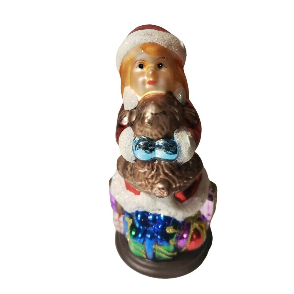 Thomas Pacconi Classics Girl Teddy Bear & Gifts Mercury Glass Figurine 30 Years
